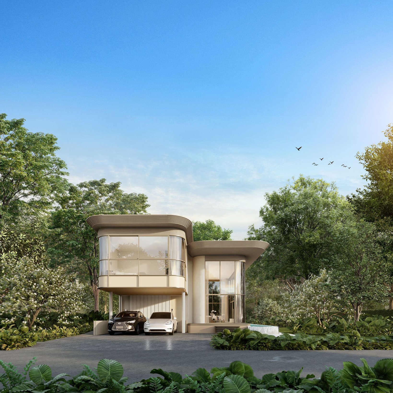 Thalang lakeside modern pool villa Phuket 3 or 4-bedroom villa